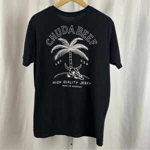 Chuda Beef Medium Made in USA Skull Palm Tree Desert Jerky Graphic Tee Grunge